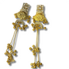 Majestic Golden Temple Tassel Earrings