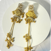 Majestic Golden Temple Tassel Earrings