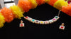 Multicolor Square Stone Necklace Set – Handmade Boho Style with Pearl Border