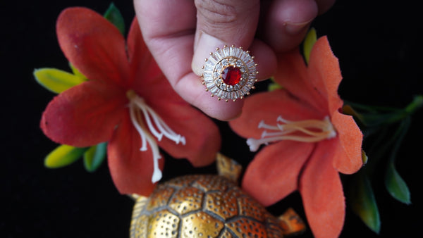 Elegant Designer Ring Combo for Women | Rose Gold, Cocktail & Statement Rings Set