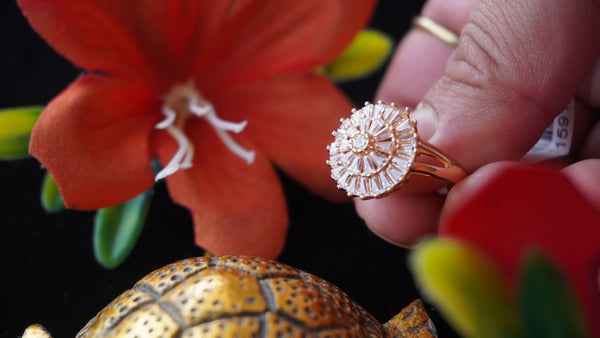 Elegant Designer Ring Combo for Women | Rose Gold, Cocktail & Statement Rings Set