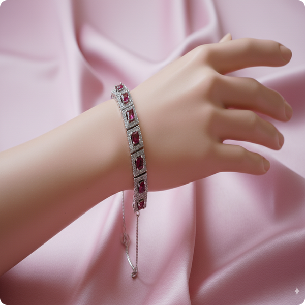 Combo | Pink and Green Chain Style Bracelet | Trendy Minimalist Jewelry