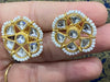 Classic Round Kundan Stud Earrings – Pearl Edge Detailing