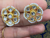 Classic Round Kundan Stud Earrings – Pearl Edge Detailing