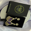 💜 Purple Designer Drop Earrings with Butterfly Top – Statement Fusion Jewelry