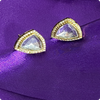 💎 Triangle Moissanite Stud Earrings – Elegant Everyday & Party Jewelry