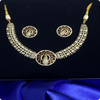 💎 Antique Gold-Plated Kundan Necklace Set with Earrings – Traditional Indian Bridal Jewelry
