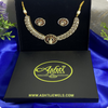 💎 Antique Gold-Plated Kundan Necklace Set with Earrings – Traditional Indian Bridal Jewelry