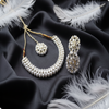 Premium White Kundan Necklace with Earrings & Tikka | Elegant Bridal Jewellery Set by Ashthi Jewels