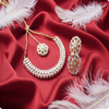 Premium White Kundan Necklace with Earrings & Tikka | Elegant Bridal Jewellery Set by Ashthi Jewels