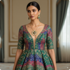 💚 Emerald Green Kundan Necklace Set with Earrings – Luxury Ethnic Jewelry