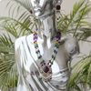 Moissanite Premium Necklace Set with Multicolor Beads & Pearl Drops – Bridal Designer Jewelry