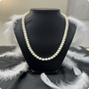 Classic White Pearl Mala – Single Strand Elegant Necklace for Women