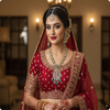 Silver-Tone Kundan Pendant Necklace Set with Green & Pink Beads | Bridal Statement Jewelry by Ashti Jewels