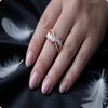 Combo of 2 | Elegant Designer Ring for Women | Rose Gold & Cocktail