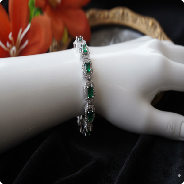 Combo | Pink and Green Chain Style Bracelet | Trendy Minimalist Jewelry