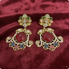 🌈 Multi-Color Kundan Statement Earrings with Red Center Stone – Festive Ethnic Jewelry