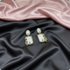 ✨ Brass Designer Earrings with White Stone & Antique Detailing – Statement Ethnic Jewelry