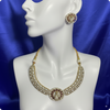 💎 Antique Gold-Plated Kundan Necklace Set with Earrings – Traditional Indian Bridal Jewelry