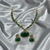 💎 Green Beaded Kundan Necklace Set with Earrings – Traditional Indian Jewelry