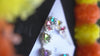 Multicolor Oval Stone Necklace Set – Kundan Style with Drop Beads