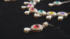 Multicolor Oval Stone Necklace Set – Kundan Style with Drop Beads