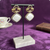 ✨ Brass White Stone Heritage Earrings – Antique Finish Ethnic Jewelry